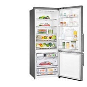 LG Combiné | 446L| No Frost | Door Cooling+™ | Affichage Externe, GC-F569BLCZ-Left Open Food, GC-F569BLCM, thumbnail 11