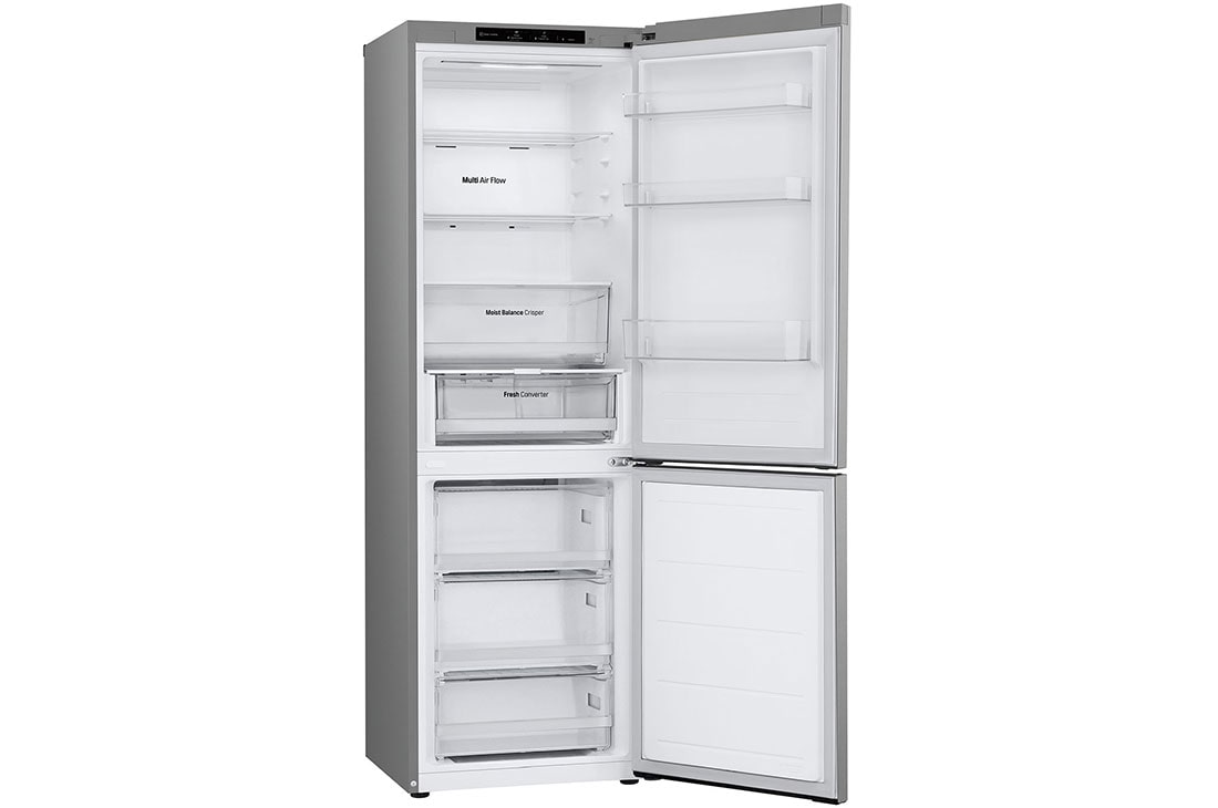 LG Combiné | 344L | No Frost | Door Cooling+™, Left side view all door open without food, GC-B459FM8W, thumbnail 15