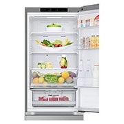 LG Combiné | 344L | No Frost | Door Cooling+™, Top door open with food detail1, GC-B459FM8W, thumbnail 7