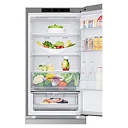 LG Combiné | 344L | No Frost | Door Cooling+™, Top door open with food detail, GC-B459FM8W, thumbnail 9