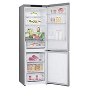 LG Combiné | 344L | No Frost | Door Cooling+™, Left side view all door open with food, GC-B459FM8W, thumbnail 14