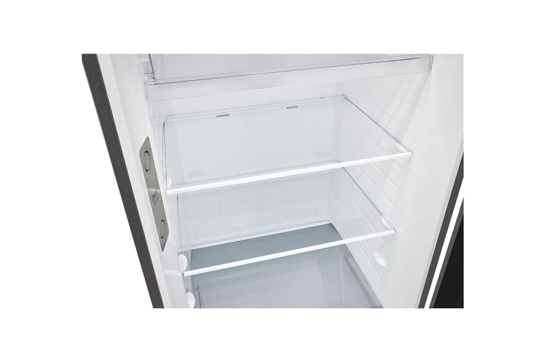 LG 2 Portes | 461L | No Frost | Door Cooling+™, bottom freezer opened with spaceplus ice system attached and without food stored, GJ-B452PFFK, thumbnail 9
