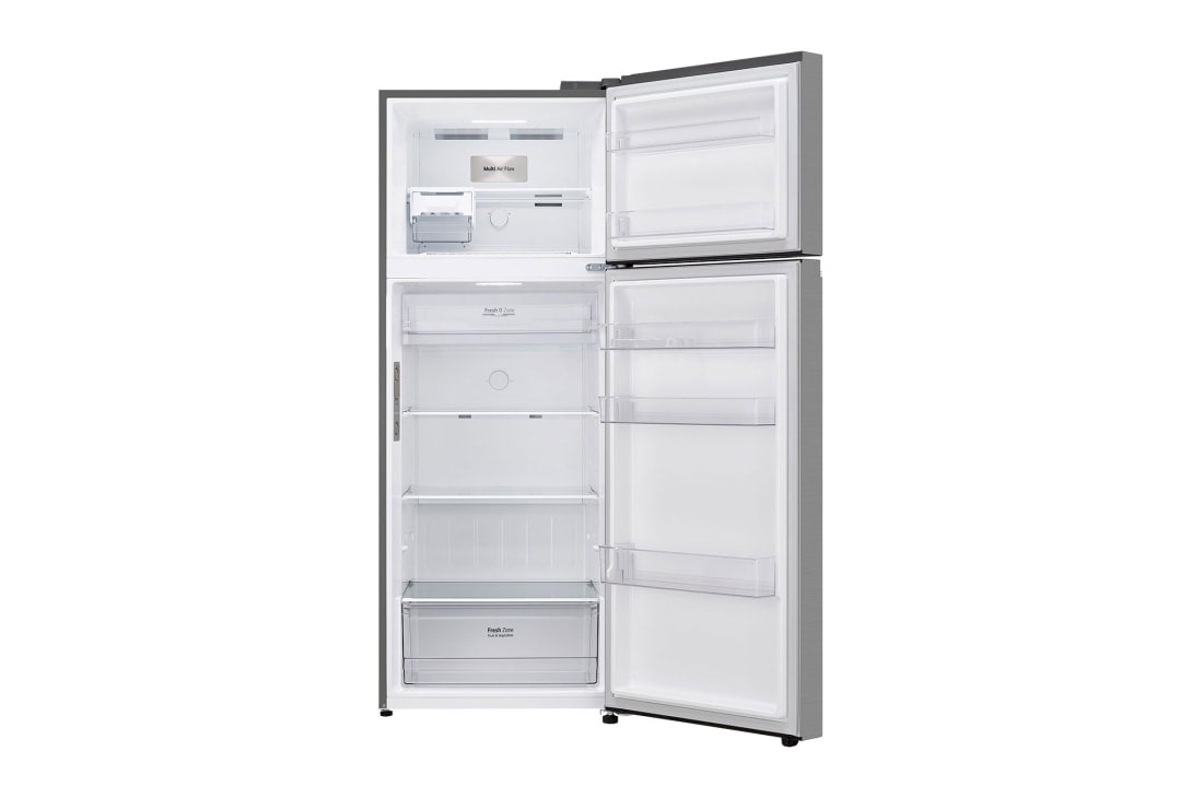 LG 2 Portes | 461L | No Frost | Door Cooling+™, bottom perspective open view without food stored, GJ-B452PFFK, thumbnail 10