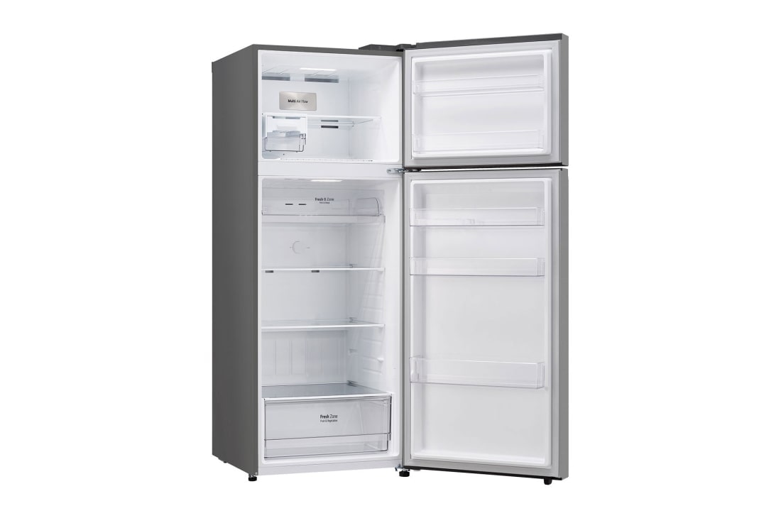 LG 2 Portes | 461L | No Frost | Door Cooling+™, bottom perspective open view without food stored, GJ-B452PFFK, thumbnail 13