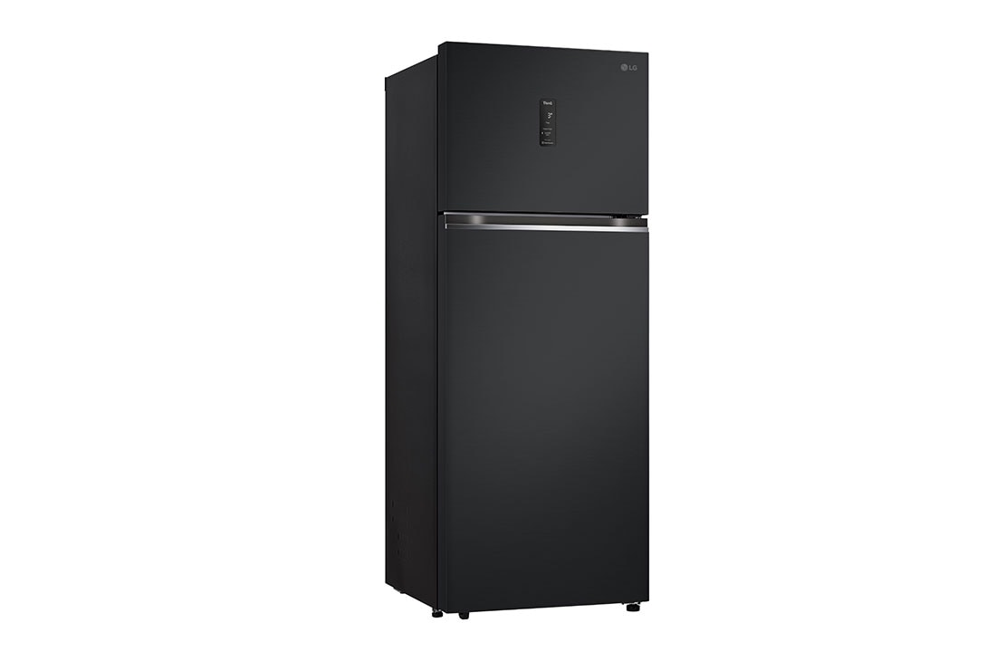 LG Réfrigérateur congélateur supérieur 493&nbsp;L en Essence Noir mat, Vue latérale droite du réfrigérateur LG, GJ-B452PQBK, thumbnail 12