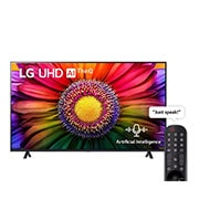 LG Smart TV UHD 4K 55'' avec Son Immersif AI Sound Pro, Vue avant du téléviseur UHD de LG, 55UR80006LJ, thumbnail 1