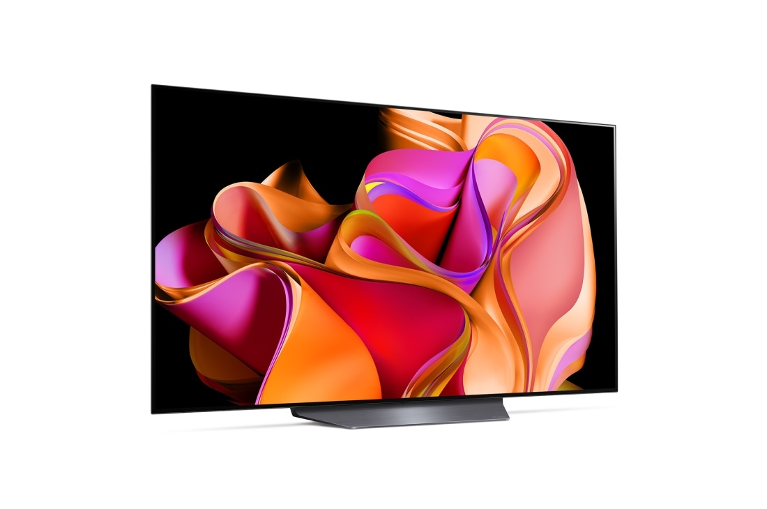 LG OLED evo TV I 55 Pouces séries CS3 I  webOS Smart AI ThinQ I Télécommande Magiue I Dolby Vision HDR10 I  HLG I AI Picture Pro I  AI Sound Pro I Dolby Atmos, Vue latérale légèrement inclinée vers la droite., OLED55CS3VA, thumbnail 6