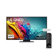 LG QNED Smart TV AI QNED86 4K | 55 pouces | Télécommande magique  |HDR10 | webOS24 | 2024  , Vue avant d’un téléviseur LG QNED AI, QNED85 avec le texte LG QNED, 2024 et le logo webOS Re:New Program à l’écran, 55QNED86T6A, thumbnail 1