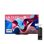 LG Smart TV  LG OLED evo AI CS4 4K, 65 pouces, Télécommande Magique IA Dolby Vision webOS24 2024, Vue avant avec LG OLED evo AI TV, OLED CS4, emblème TV OLED N° 1 mondial depuis 11 ans et logo du programme webOS Re:New à l’écran, OLED65CS4VA, thumbnail 1