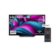 LG Smart TV LG OLED AI CS5 4K 55 pouces 144 HZ Télécommande AI Magic Remote webOS25 2025 , Vue avant de la Smart TV LG OLED evo AI CS5 4K. L’emblème OLED numéro 1 dans le monde pendant 12 ans et le logo LG OLED evo AI 2025 sont à l’écran., OLED55CS5VA, thumbnail 1