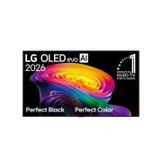 LG Smart TV OLED evo AI CS6 4K | 65 pouces | alpha 11 Gen3 | Dolby Vision | webOS26 | 2026, La vue avant de la LG OLED evo AI C6, lancée en 2026, affiche une image de formes multicolores superposées, avec un Noir parfait et une couleur parfaite, ainsi que le badge OLED TV n° 1 au monde penda, OLED65CS6VA, thumbnail 1