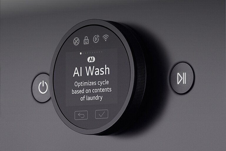It shows the panel image of the washing machine