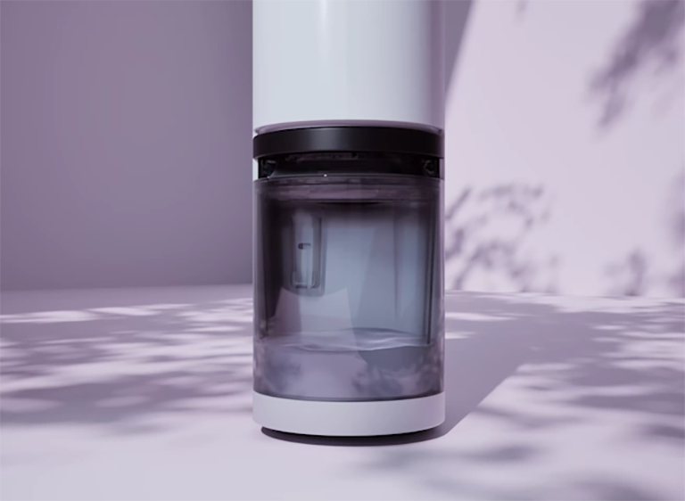 When water fills the bucket of an LG dehumidifier, the light blinks.