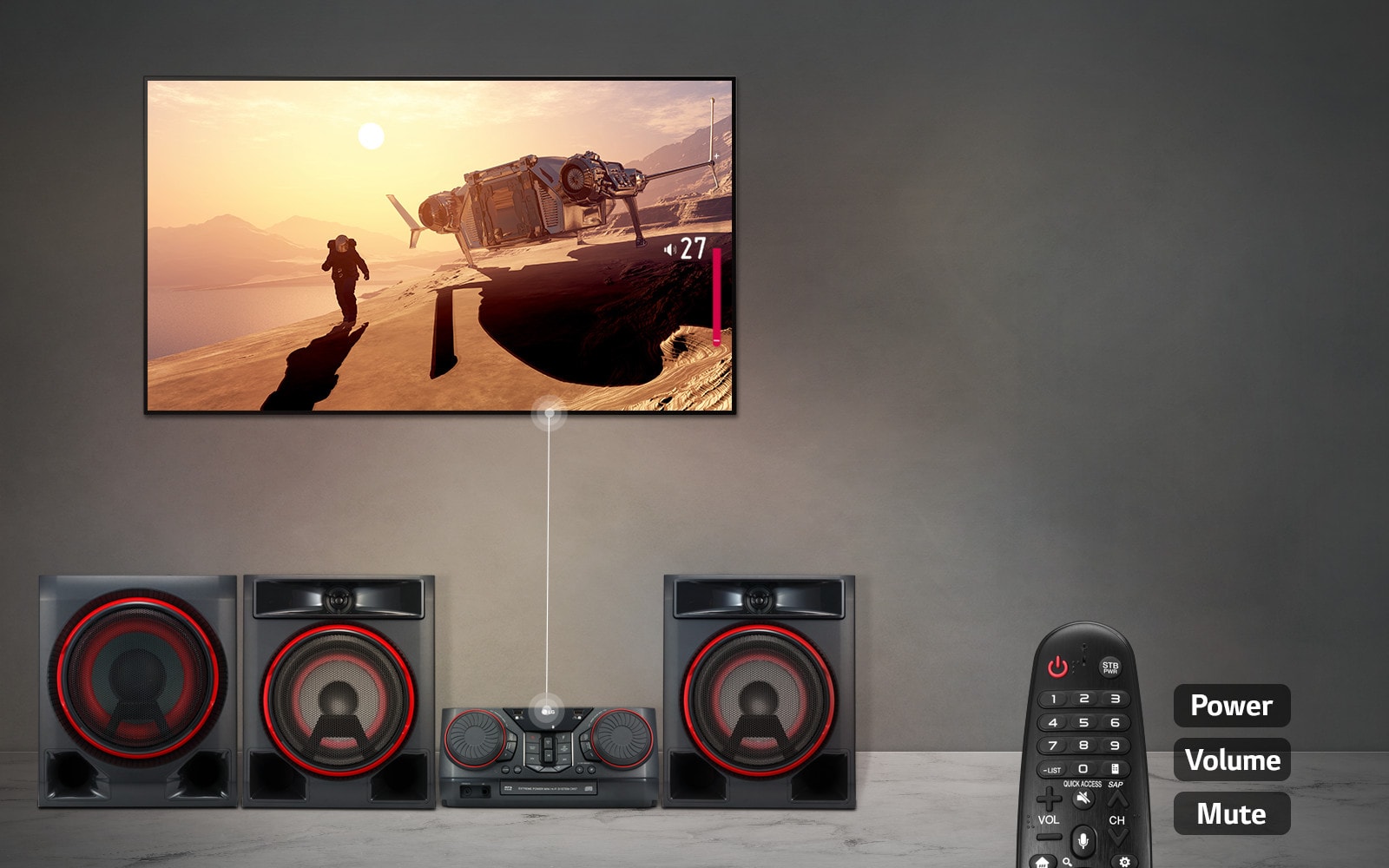 LG XBOOM | 2.1ch | Multi-Color Lighting | TV Sound Sync | 1100W CK57