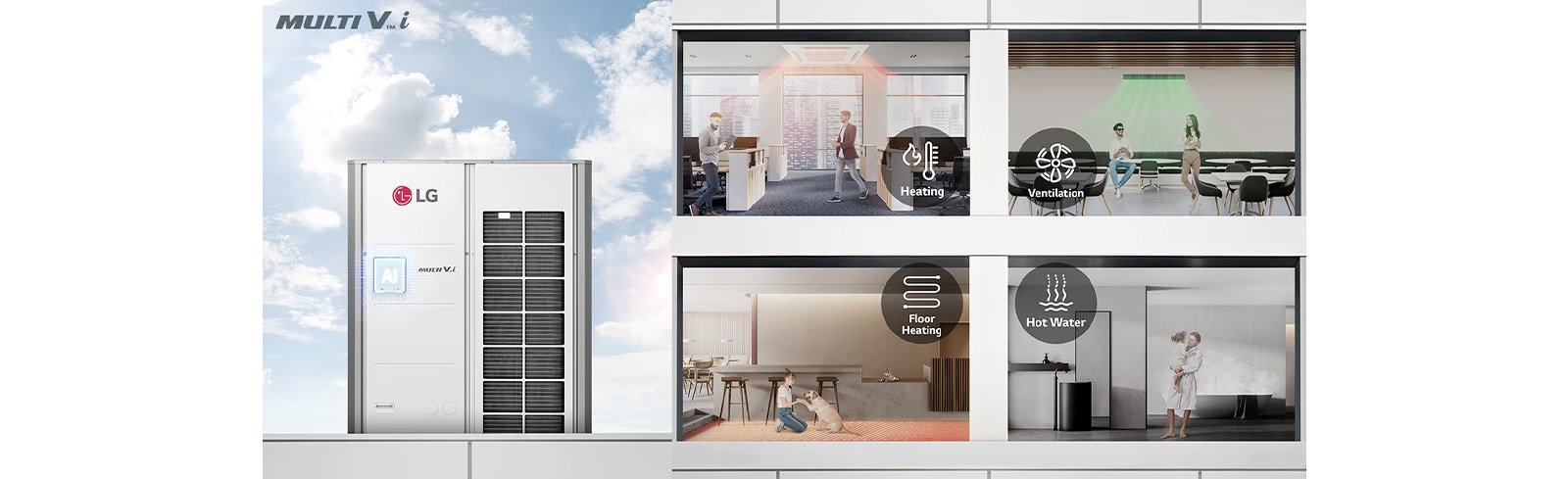 LG MULTI V i HVAC for heating, cooling and hot water in buildings 