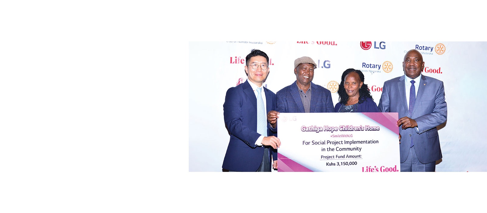 LG Donates Kshs6 Million to Charitable Initiatives through Successful 'Smile With LG' Campaign 