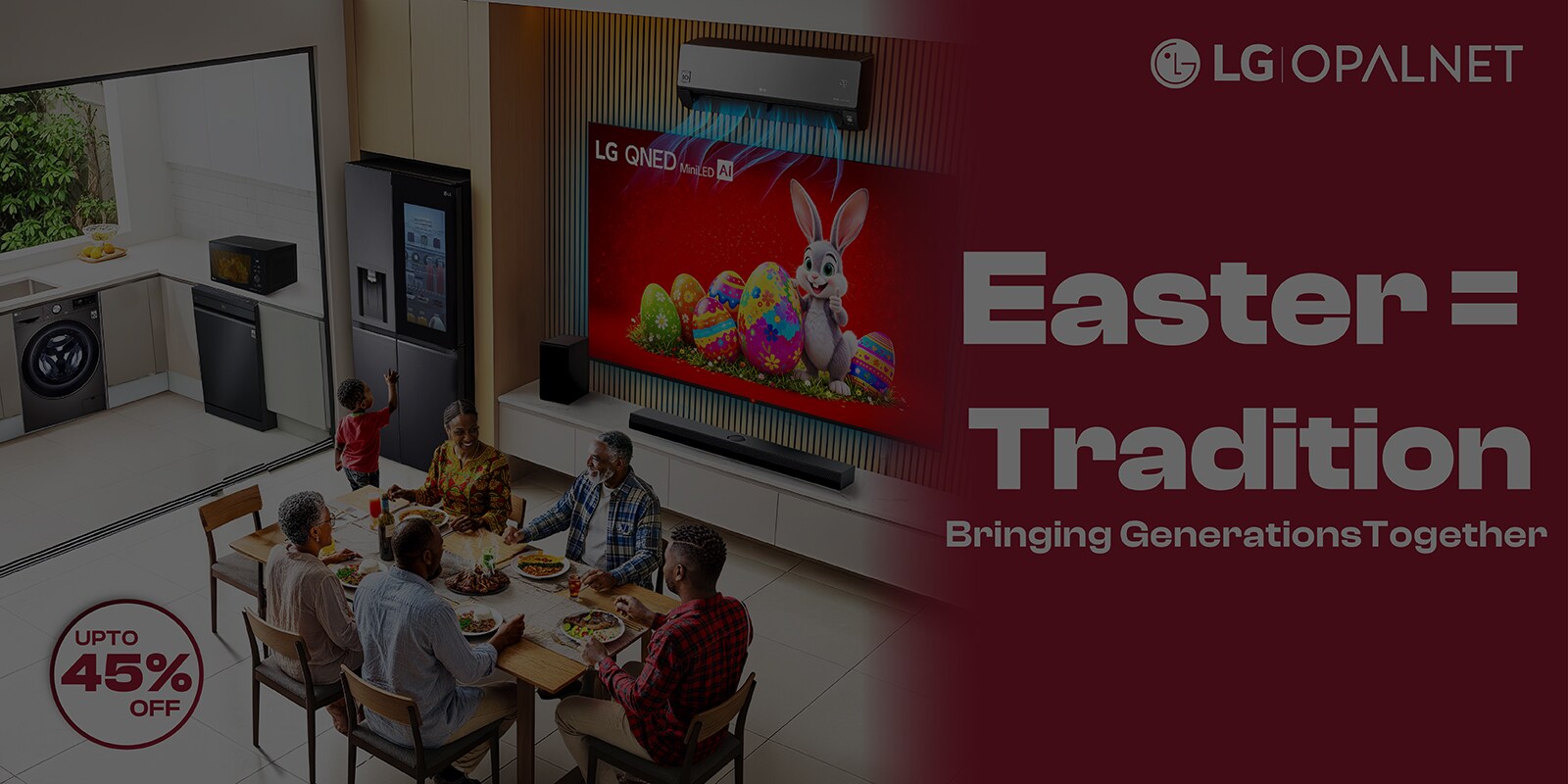 LG Easter Sale 2026: Enjoy Up to 45% Off LG Electronics at Opalnet