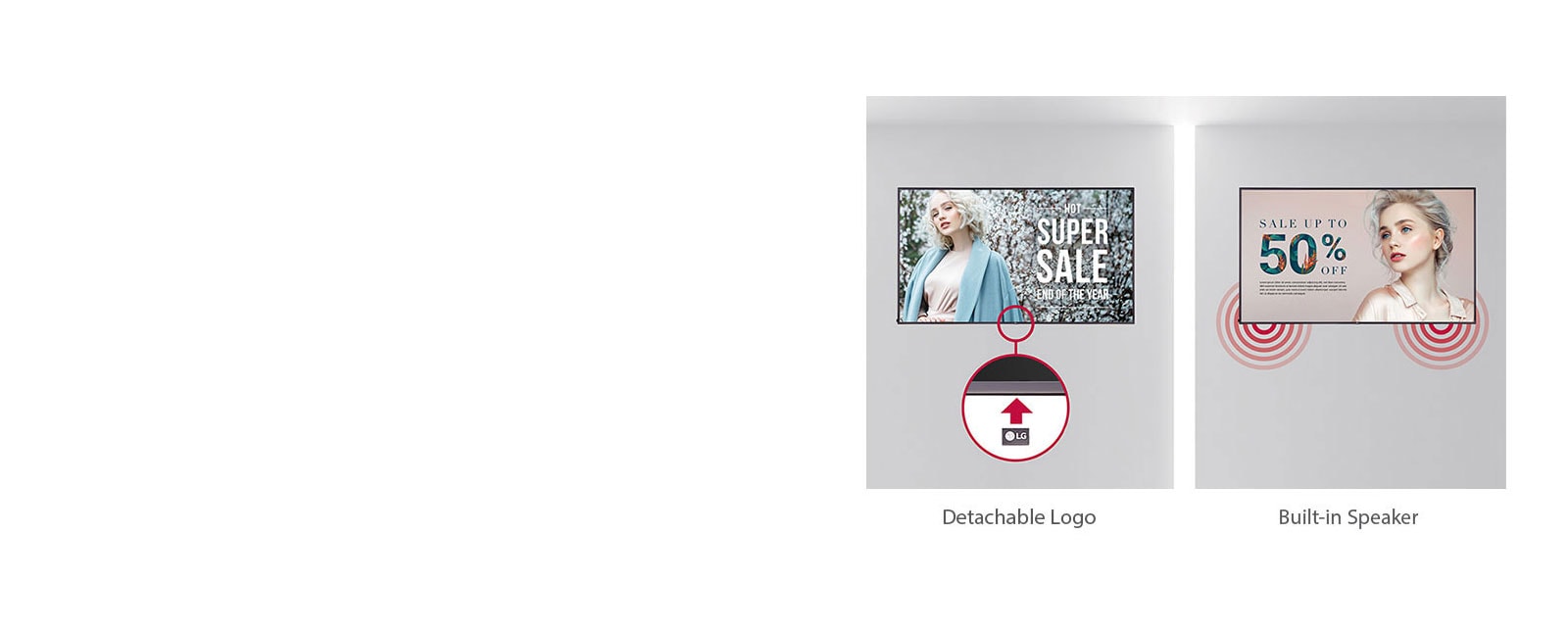 Detachable Logo & Built-in Speaker<br>1