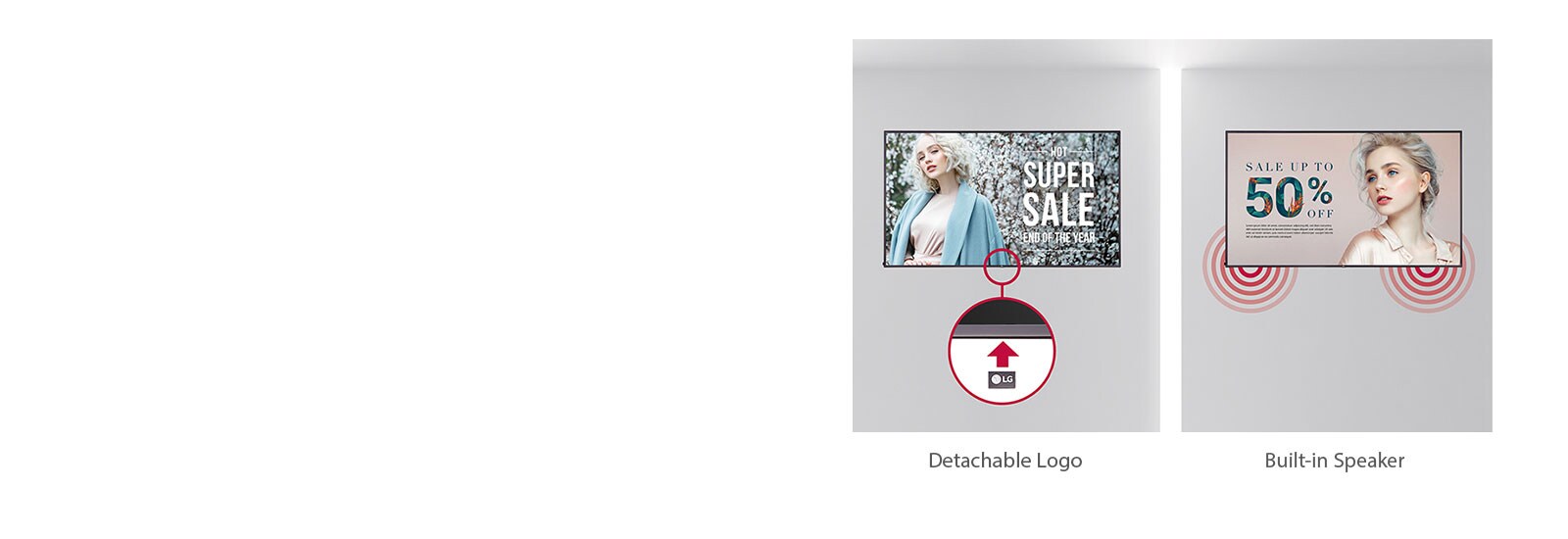 Detachable Logo & Built-in Speaker<br>1