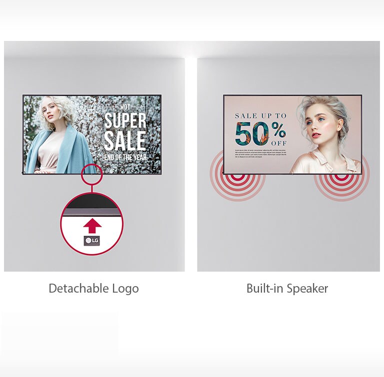 Detachable Logo & Built-in Speaker<br>2