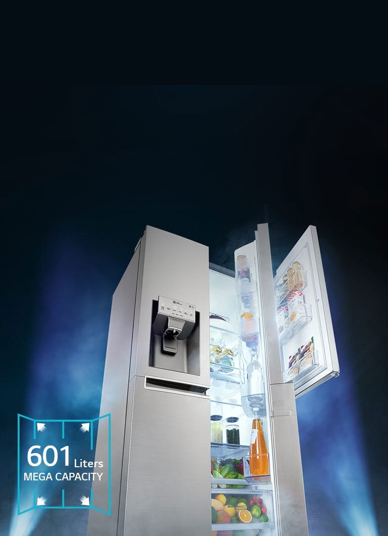 EASIER ACCESS to 601 liters of MEGA CAPACITY<br>2