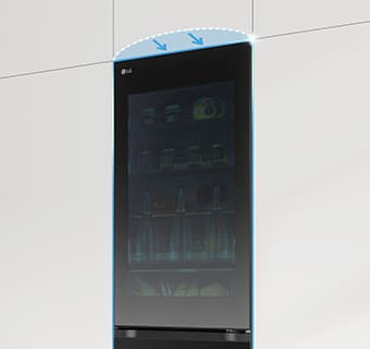 Flat door refrigerator integrated into kitchen cabinets, completing the sealess look.