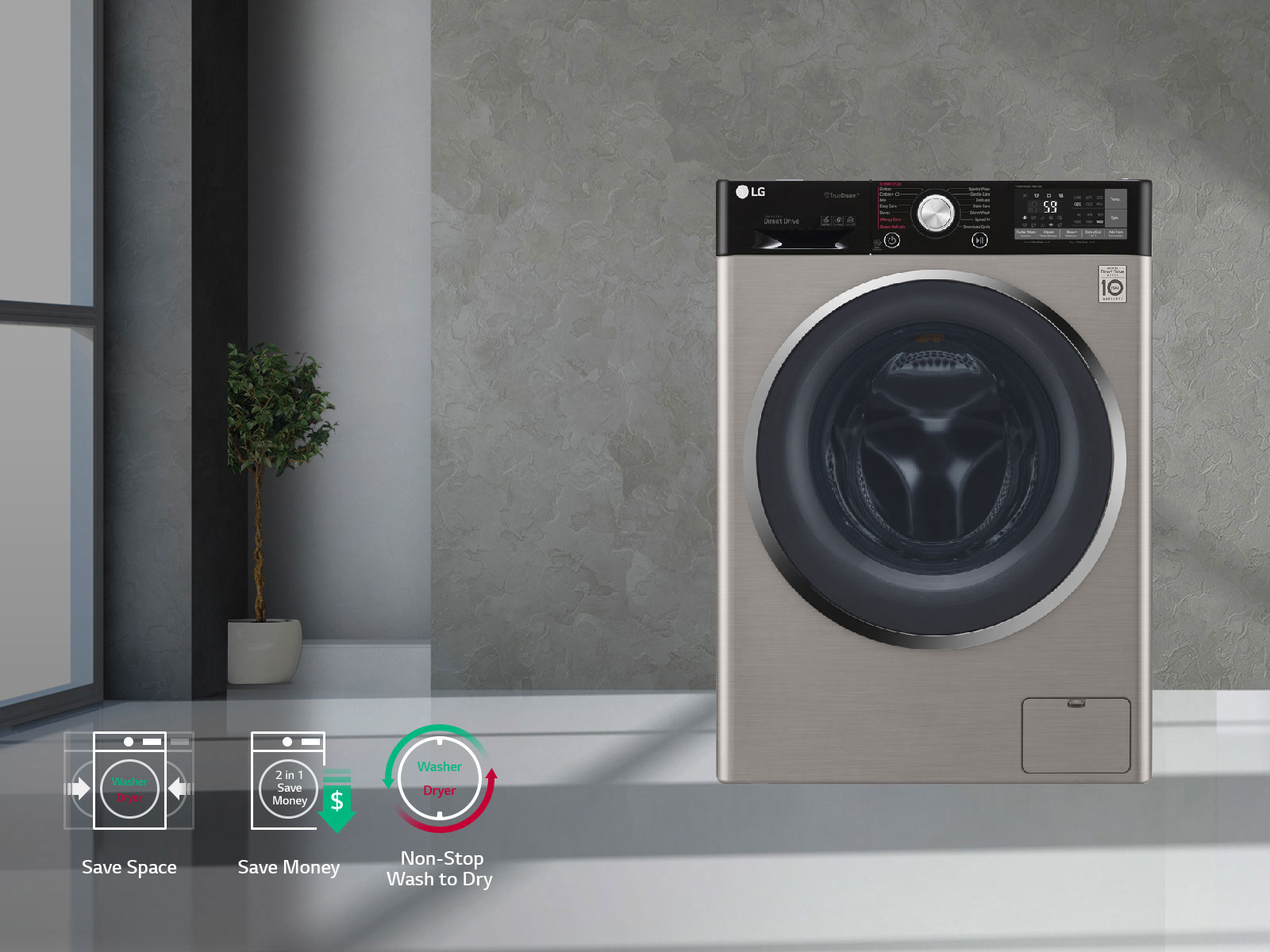 Washer and Dryer in one<br>1