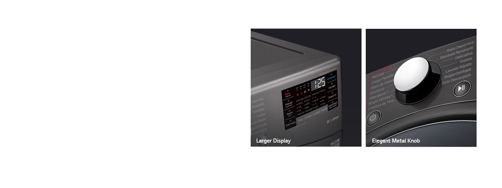 LG Washing Machine 20kg & 12kg Dryer, Front Load, Turbo Wash, 6-Motion Technology, Inverter DD Motor, Steam Functionality, Smart ThinQ, LCD Display, Silver F3L2CRV2T