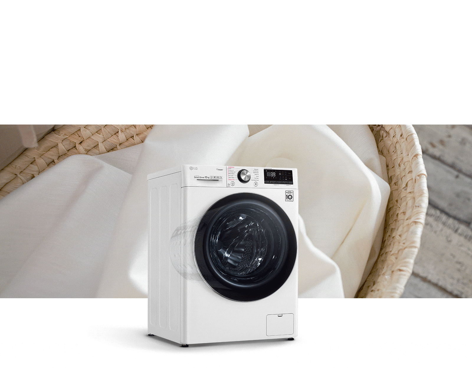 LG F4V9BWP2W 12kg Bigger Capacity