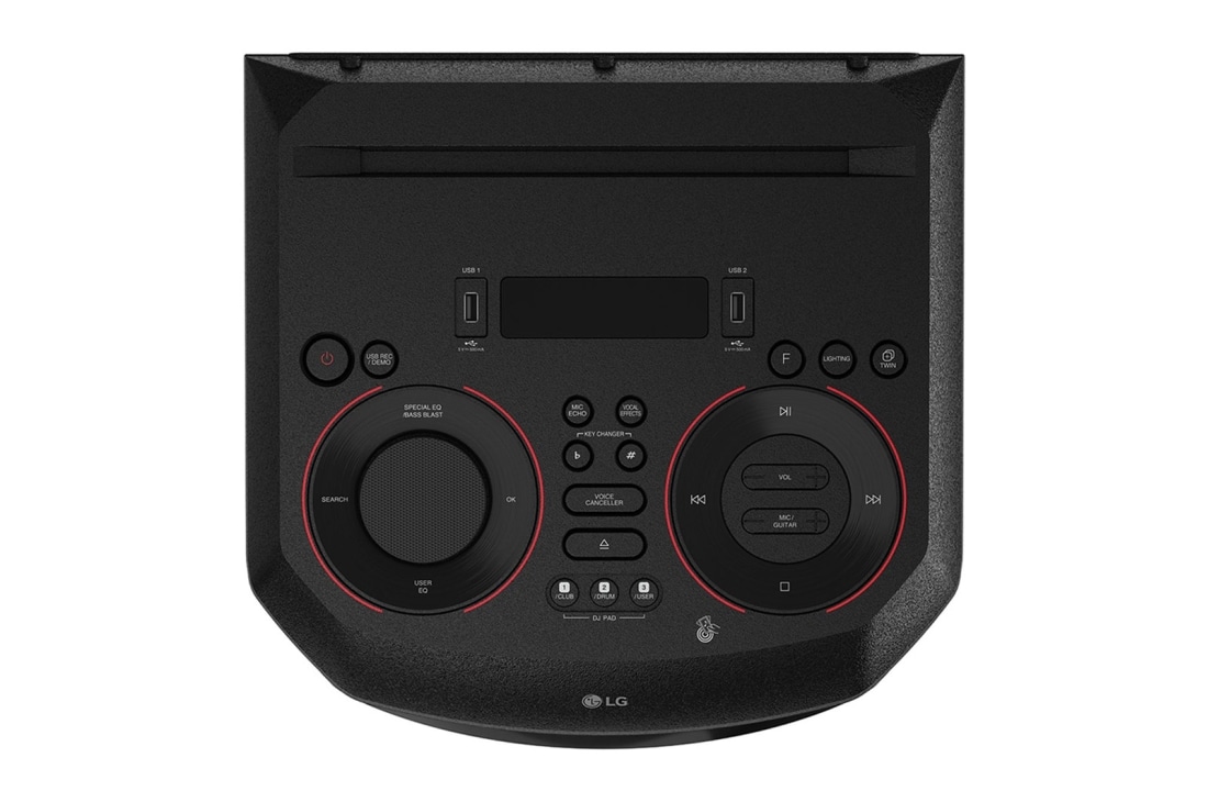 LG XBOOM ON7 | Super Bass Boost | DJ Function, top controller close-up view, ON7, thumbnail 13