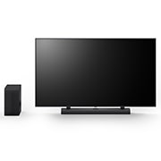 LG Soundbar for TV with Dolby Atmos 3.1.1 channel S70TY, Angled view of 65inch LG QNED, LG Soundbar S70TY, and subwoofer, S70TY, thumbnail 11