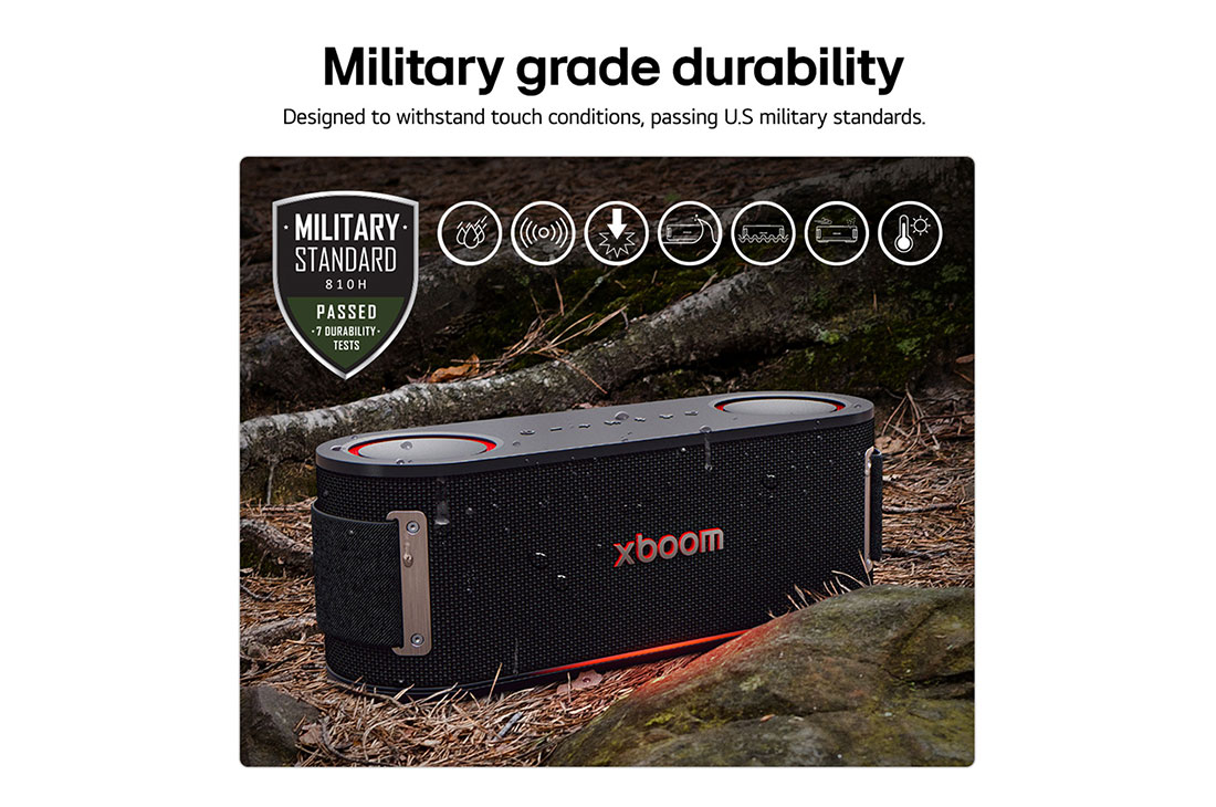 LG xboom Bounce| Bluetooth Speaker | xboom Signature Sound by will.i.am for Ultimate Portability, USP card: Military standard, BOUNCE, thumbnail 12