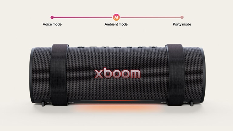Front view of xboom Grab with its light on.	