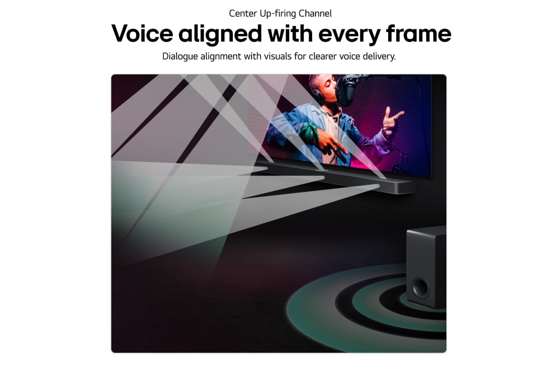 LG Soundbar for TV with Dolby Atmos 9.1.5 channel S95AR, USP Card: Center Up-firing Channel, S95AR, thumbnail 12