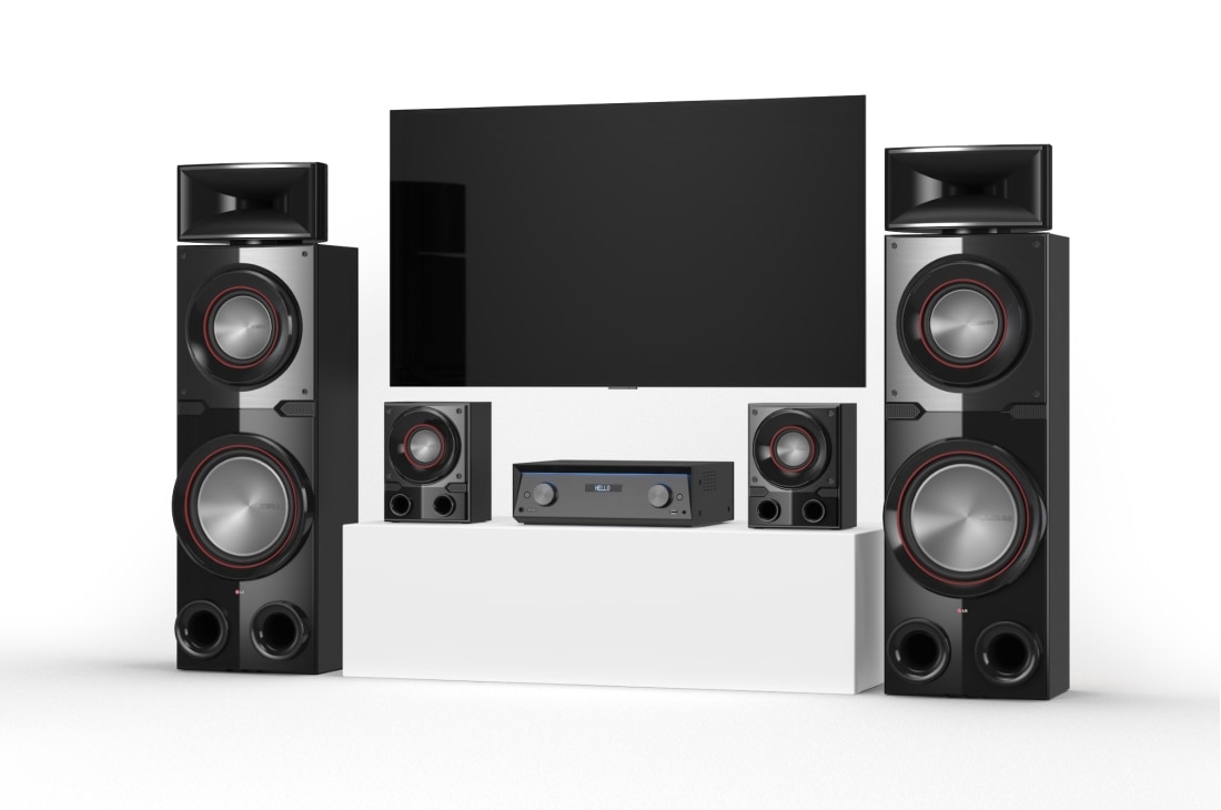 LG MR11, 45 degree diagonal view of MR11 with LG TV, MR11, thumbnail 7