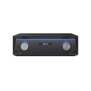 LG MR11, Front view of multimedia receiver with blue lighting is on. 'Hello' is displayed on the panel, MR11, thumbnail 5