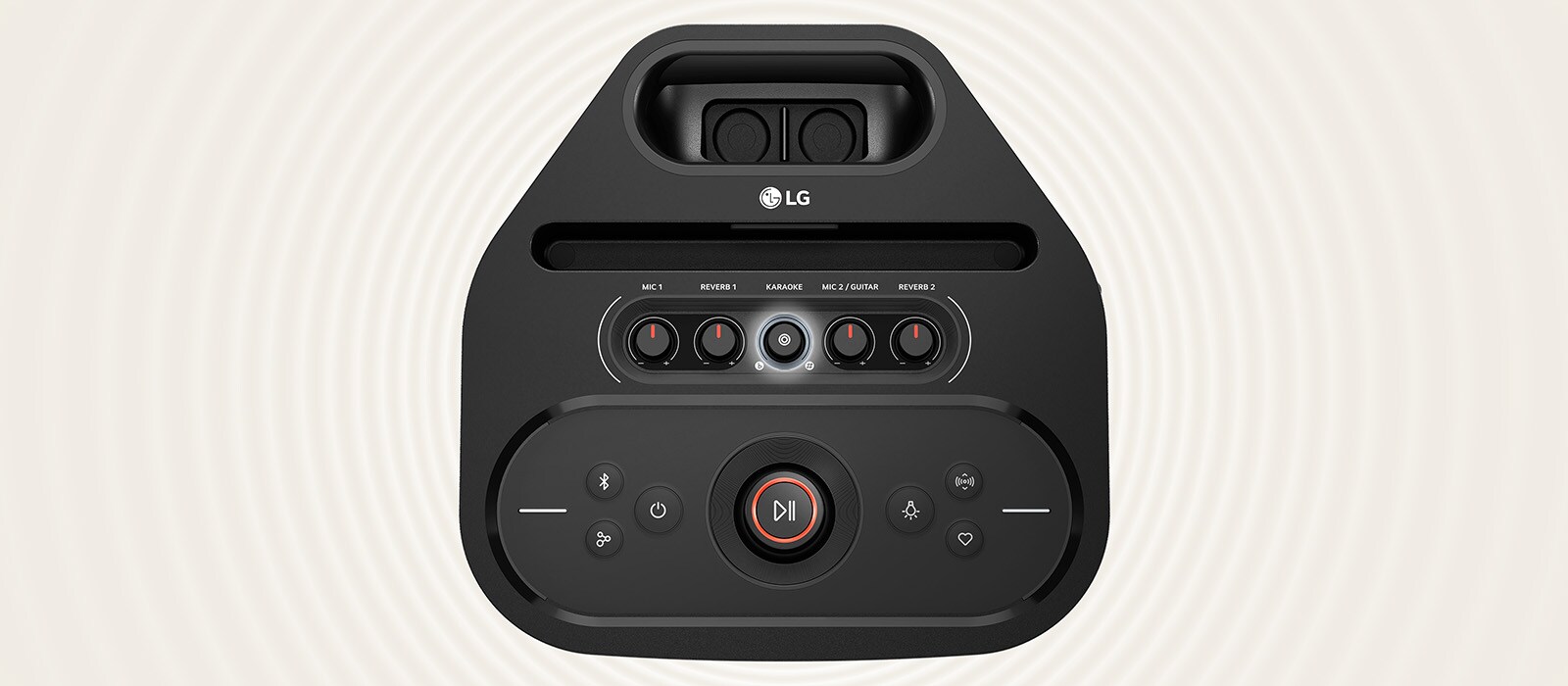 LG xboom Stage 501  featuring AI Karaoke Master with Vocal Remover and Key Changer for an enhanced karaoke experience.