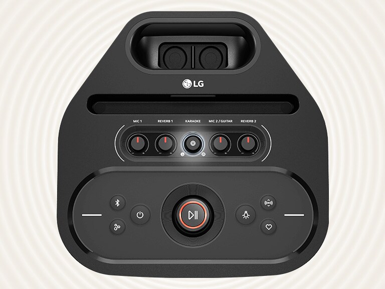 LG xboom Stage 501  featuring AI Karaoke Master with Vocal Remover and Key Changer for an enhanced karaoke experience.