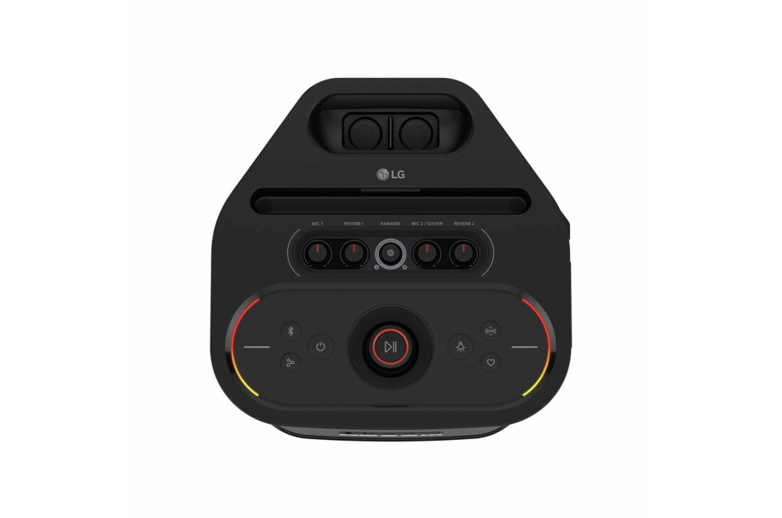 LG xboom Stage 501 | Bluetooth Speaker , left-perspective view with lighting on, STAGE501, thumbnail 3