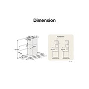 LG New T-Shape 90 CM Hood- Powerful Suction, New T-Shape 90 CM Hood- Powerful Suction, HC5D3625S, thumbnail 2