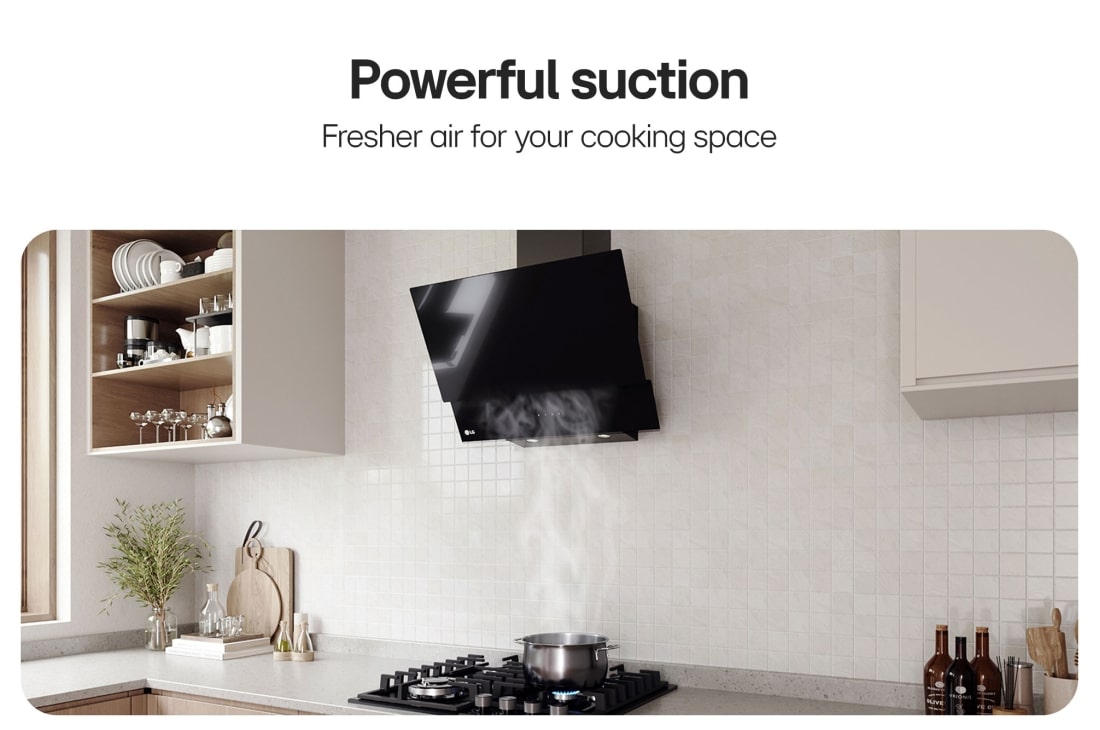 LG Hood 60cm, With Touch Control, Powerful suction, and 3 modes with Power Boost mode, LG Hood 60cm, With Touch Control, Powerful suction, and 3 modes with Power Boost mode, HC7D2427G, thumbnail 3