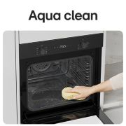 LG 60L built-in oven, black with touch control, Hand cleaning the interior of a built-in oven with a sponge., WS5D6010G, thumbnail 6