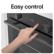 LG 60L built-in oven, black with touch control, Hand adjusting touch controls on a built-in oven control panel., WS5D6010G, thumbnail 7