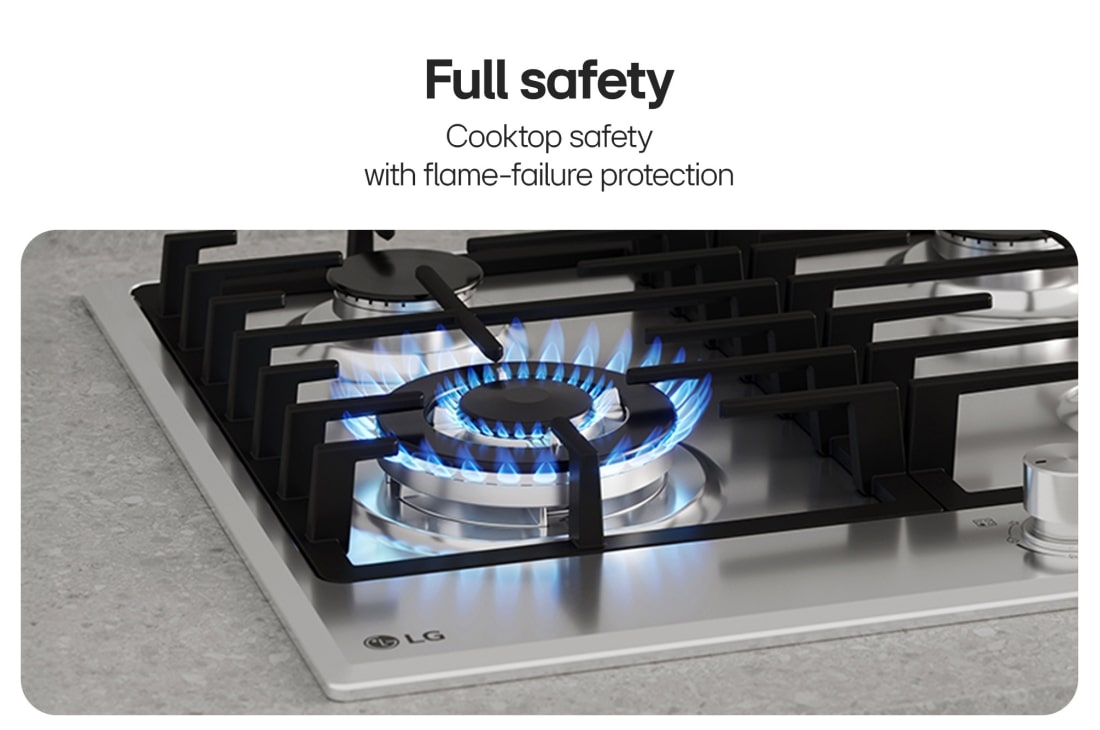 LG New 60 CM Gas Cooktop- Powerful Heat, New 60 CM Gas Cooktop- Powerful Heat, CG3D2414S, thumbnail 6