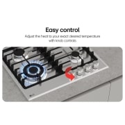 LG New 60 CM Gas Cooktop- Powerful Heat, New 60 CM Gas Cooktop- Powerful Heat, CG3D2414S, thumbnail 4