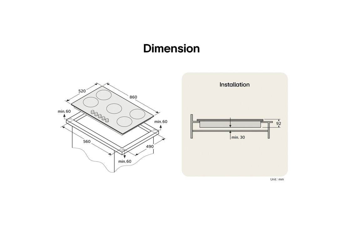 LG New 90 CM Gas Cooktop- Powerful Heat, New 90 CM Gas Cooktop- Powerful Heat, CG5D3626S, thumbnail 2