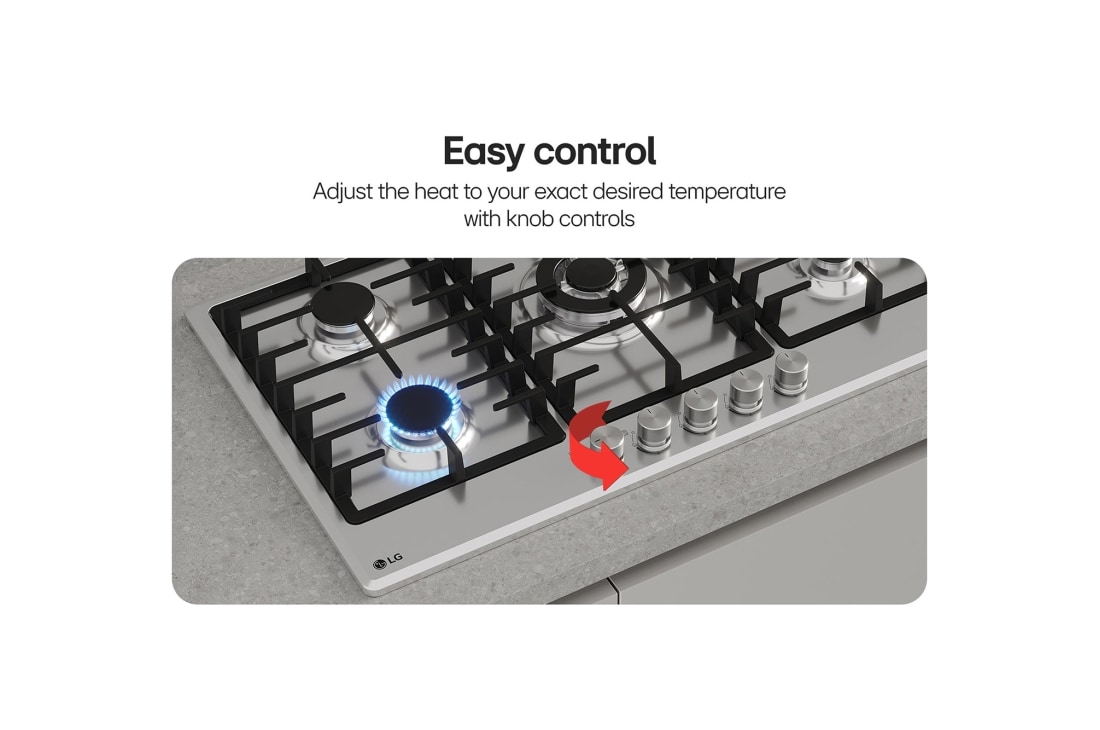 LG New 90 CM Gas Cooktop- Powerful Heat, New 90 CM Gas Cooktop- Powerful Heat, CG5D3626S, thumbnail 4