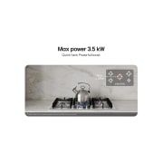 LG New 90 CM Gas Cooktop- Powerful Heat, New 90 CM Gas Cooktop- Powerful Heat, CG5D3626S, thumbnail 3