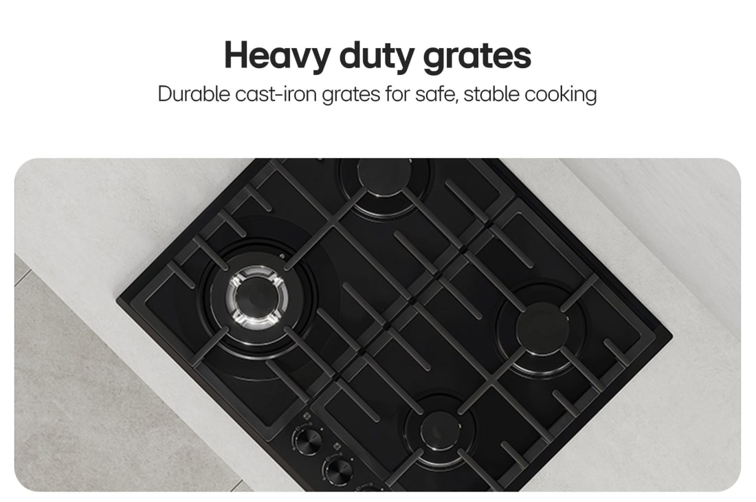 LG 24 Inch Compact Gas Cooktop, 24 Inch Compact Gas Cooktop, CG7D2414G, thumbnail 5