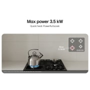 LG 24 Inch Compact Gas Cooktop, 24 Inch Compact Gas Cooktop, CG7D2414G, thumbnail 3